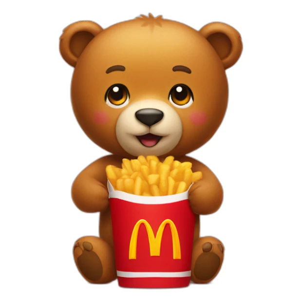 cute bear with McDonalds sticker