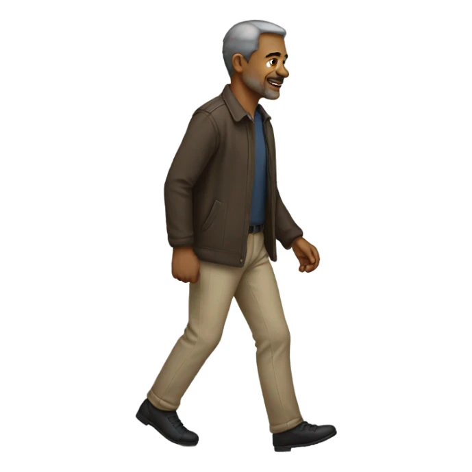 Man walking towards right  sticker