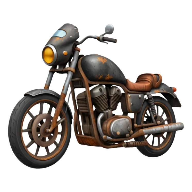 Damaged motorbike  sticker