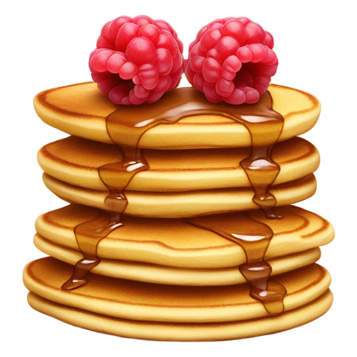 pancakes with happy faced rasberries  sticker