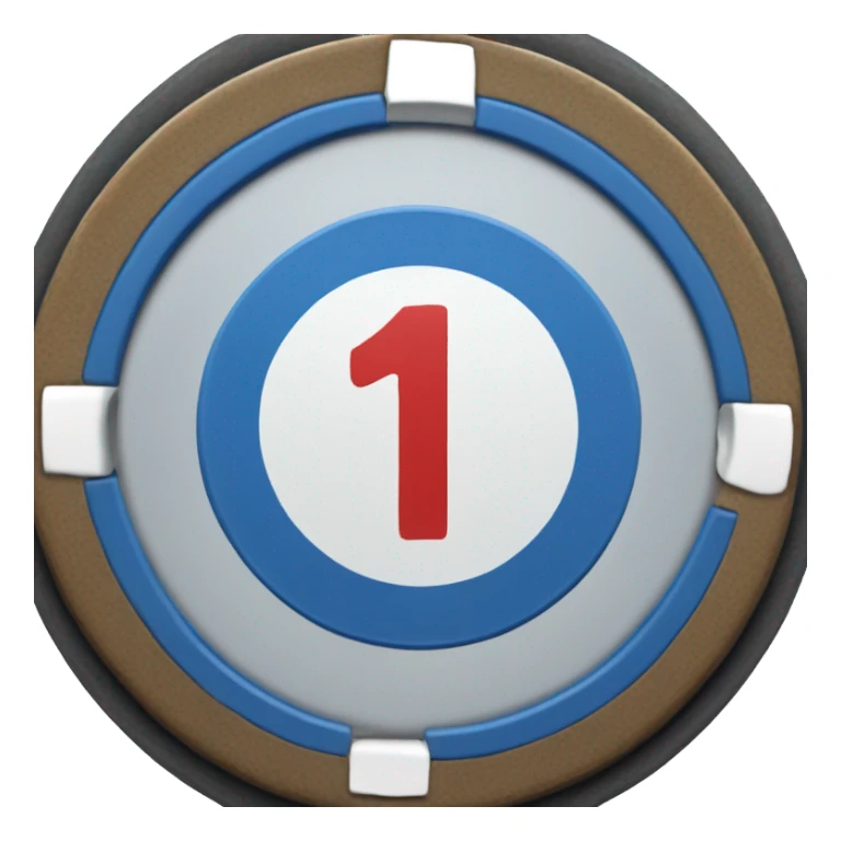 blue poker chip sticker