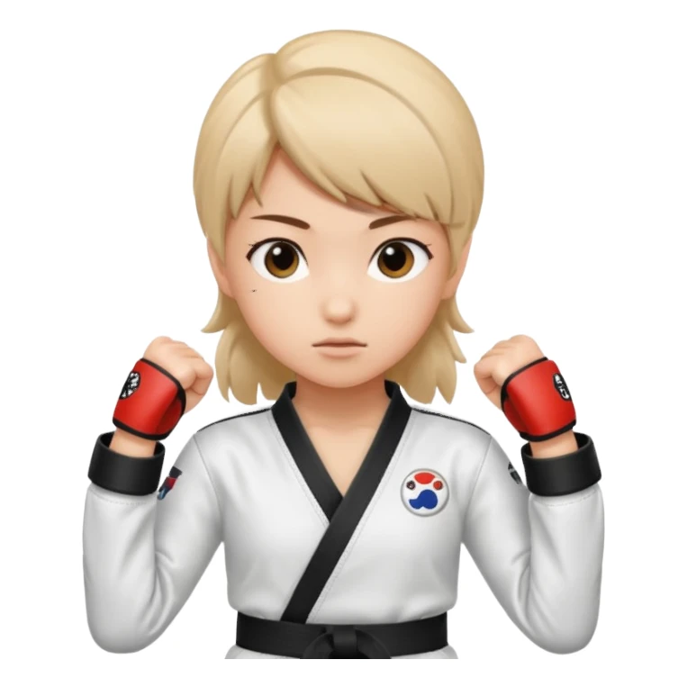 ITF taekwondo girl sticker