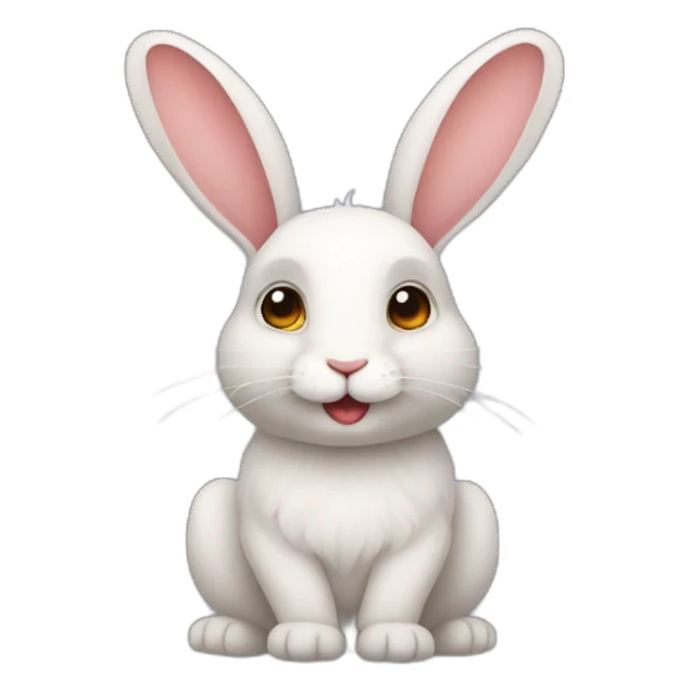 Antropomorphic rabbit sticker