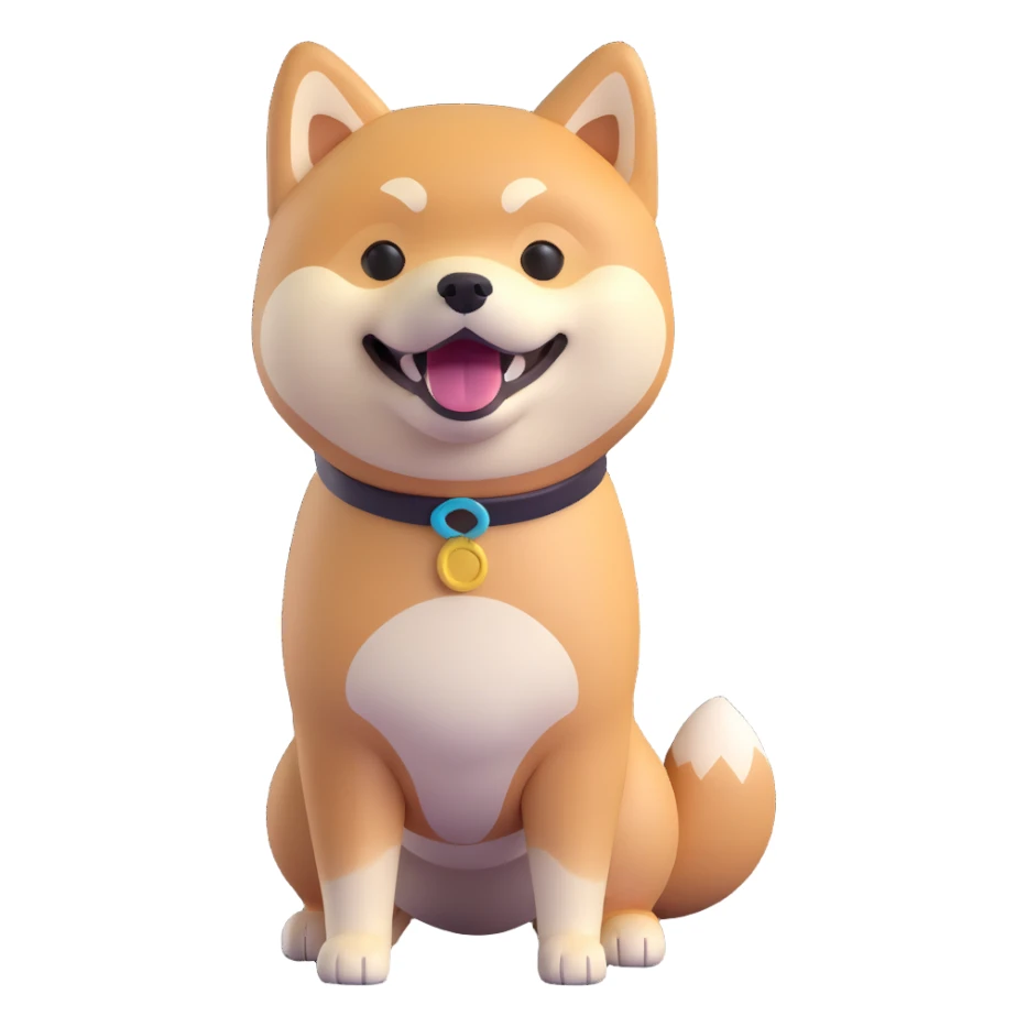 shiba inu standing happy, it sticker