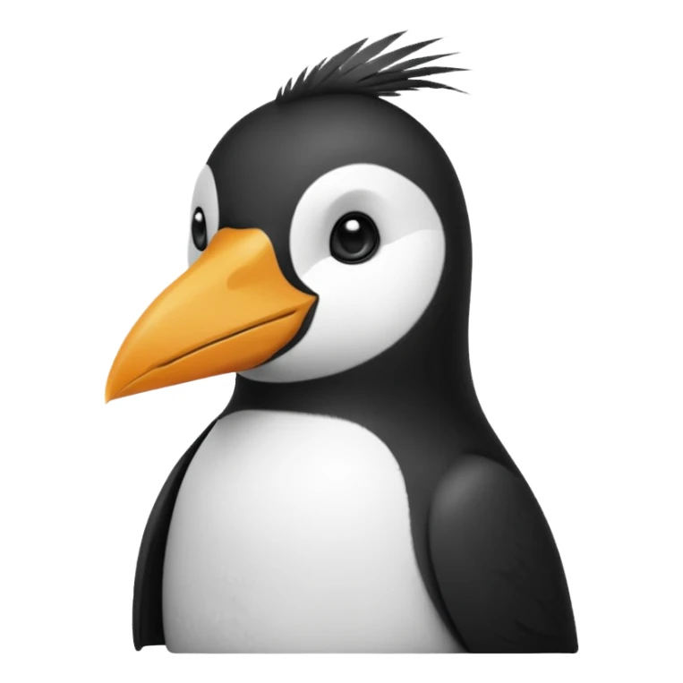 Pingouin avec un pinceau sticker