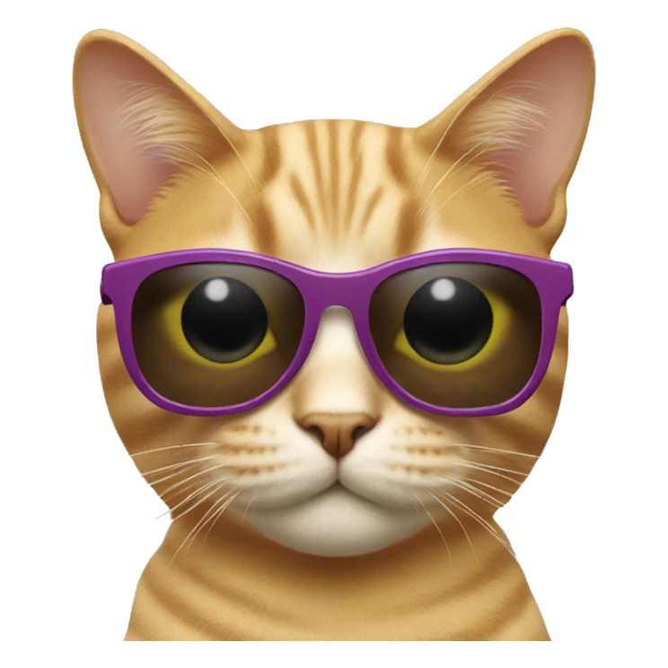 Cat with sunglasses sticker