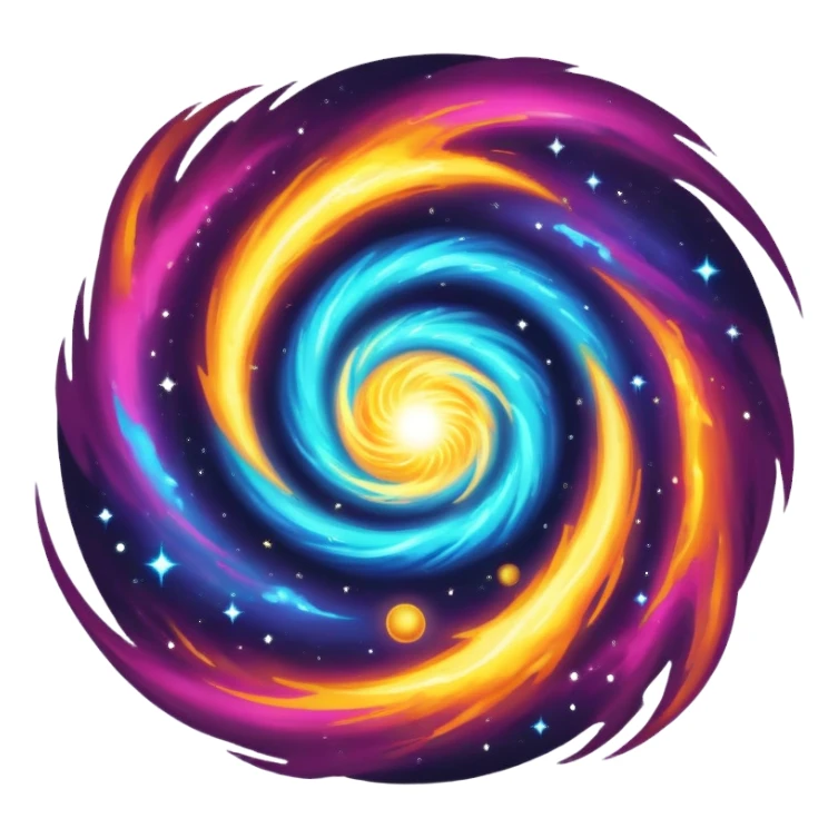 glowing quazar planet sticker