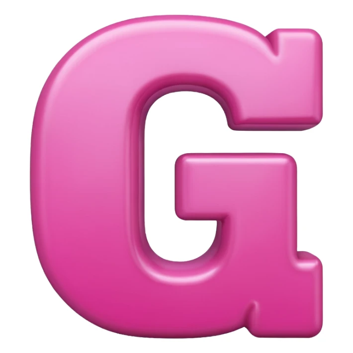 pink letter D emoji sticker