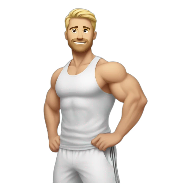 white men at the gym sticker