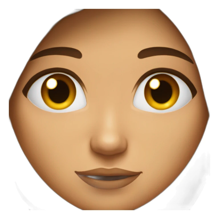 femme brune yeux marron sticker