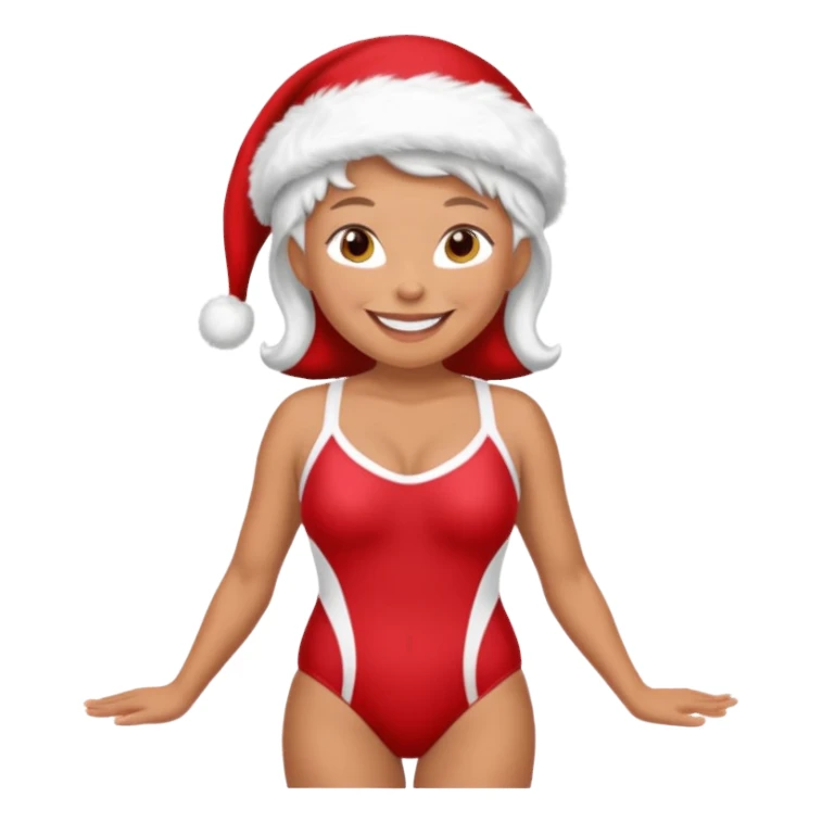 Beach Mrs Claus sticker