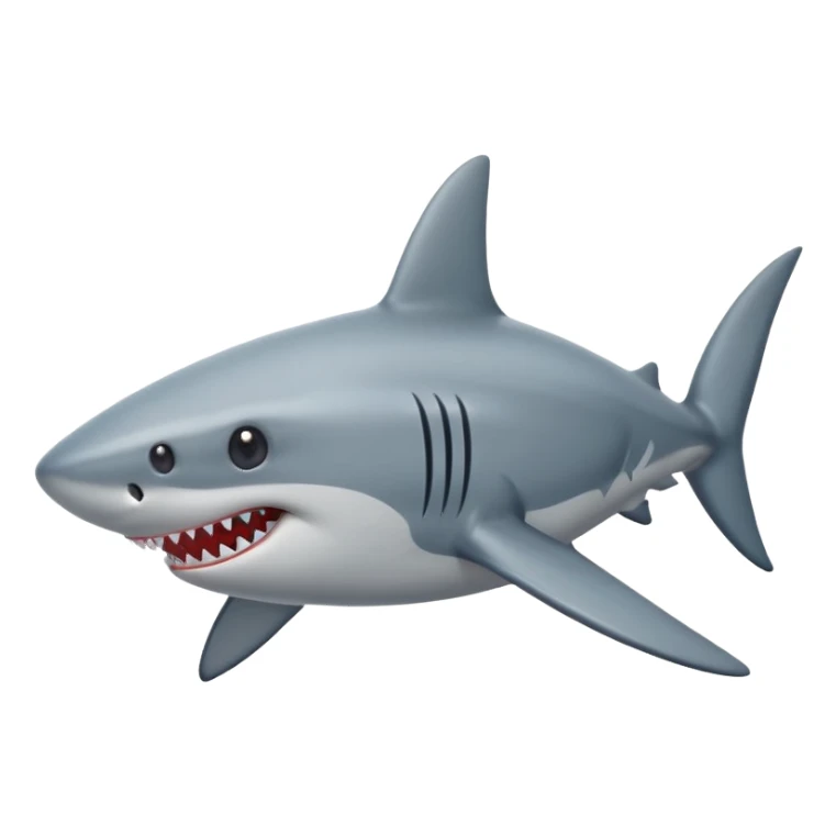 Shark with star eyes sticker