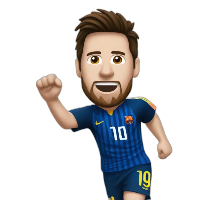 Messi scoring a goal sticker
