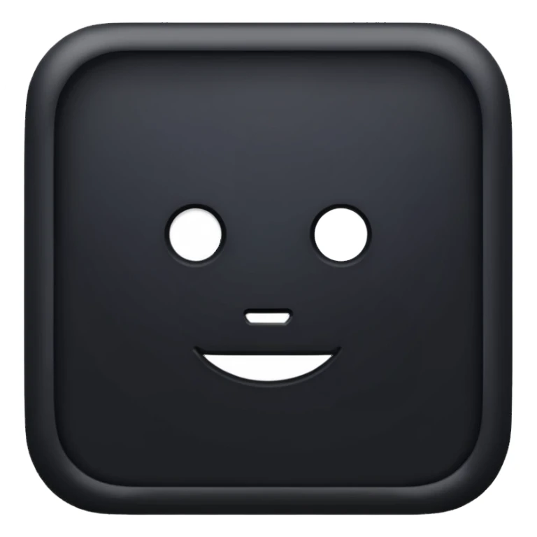 Completely black square no face sticker