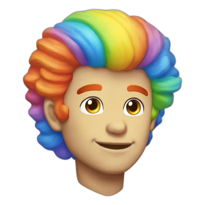 male moonglow rainbow brite sticker