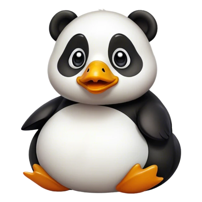 Panda duck sticker