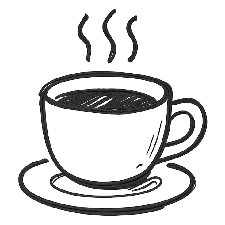 a cup of coffee sticker