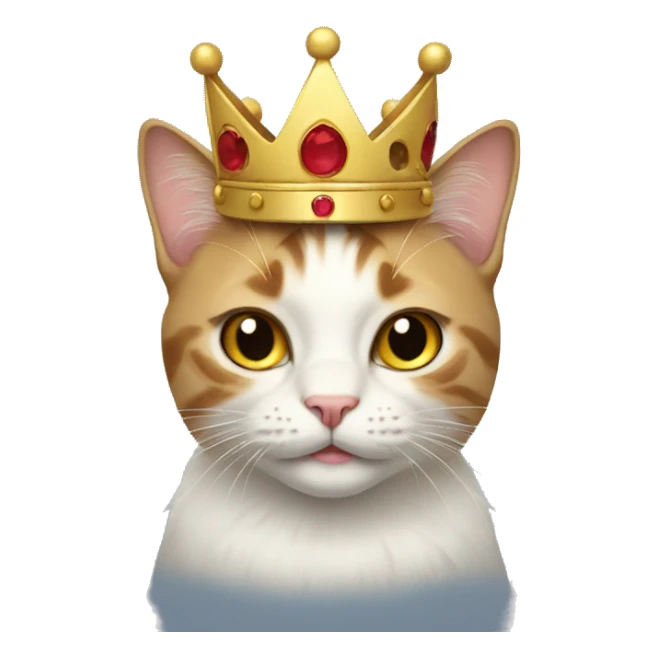 Cat with a crown sticker