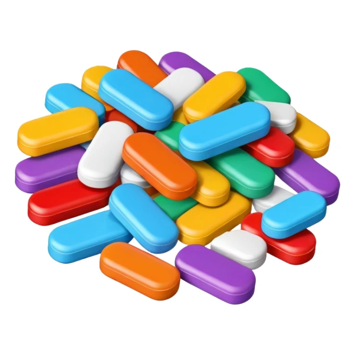 colorful medicine tablets sticker