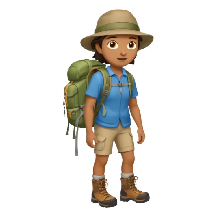Hiker with backpack sticker