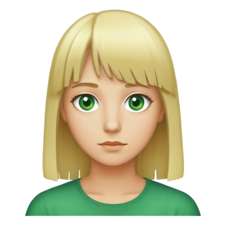 Blonde frange yeux vert sticker