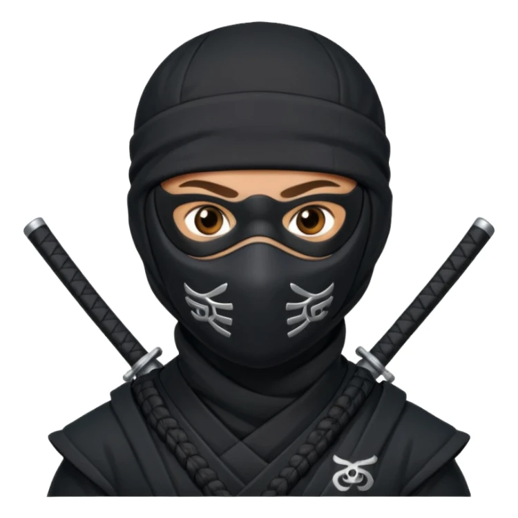 Ninja with MB written on it sticker