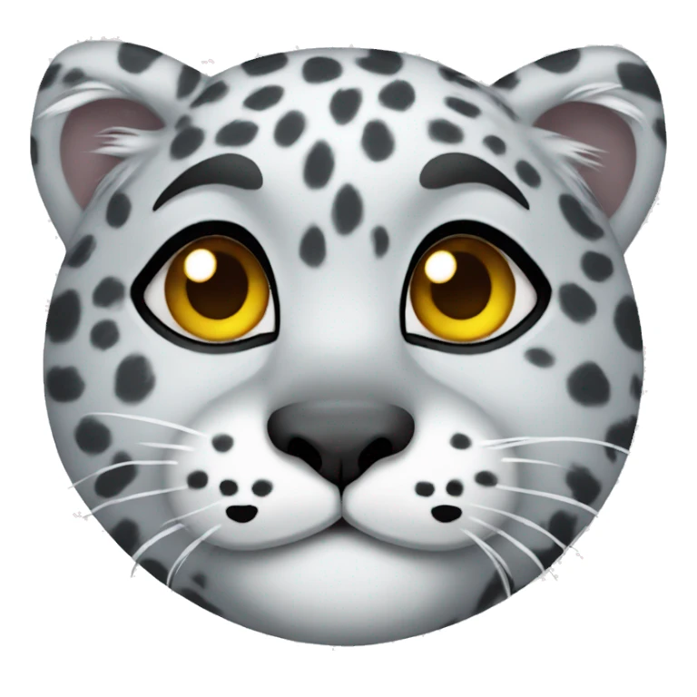 snow leopard with heart sticker
