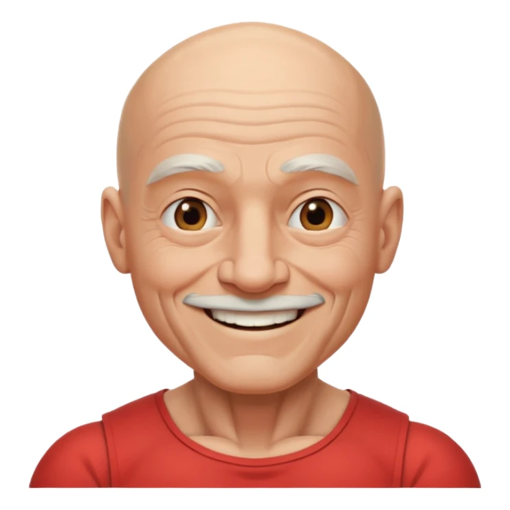 Bald old guy with musclrs sticker