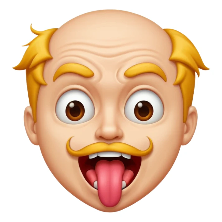 Crazy guy shaking his tongue  sticker