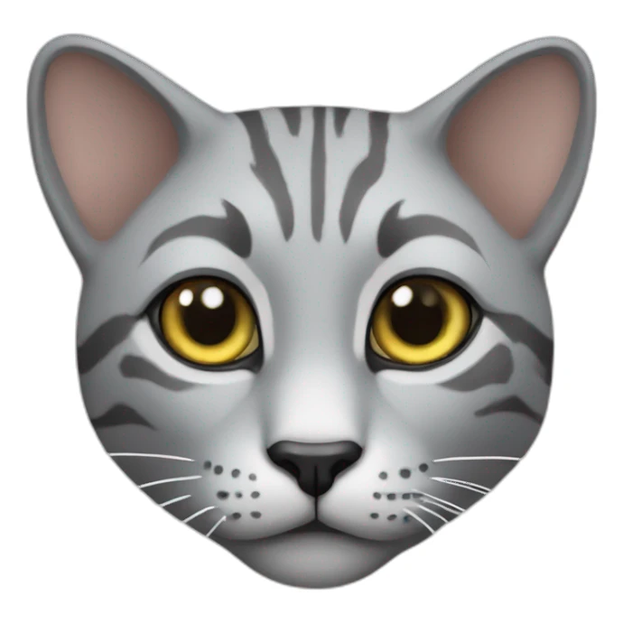 Un chat triger gris sticker
