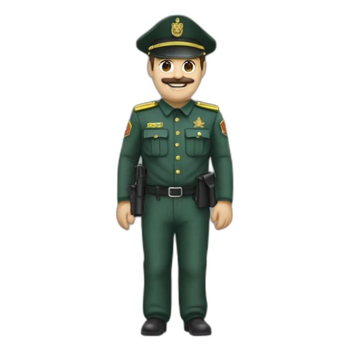 Guardia civil saludando sticker
