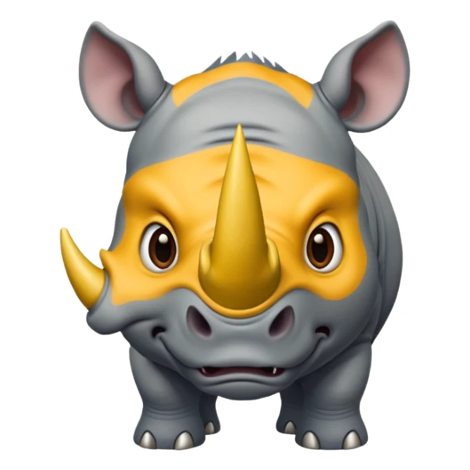angry rhinoceros sticker