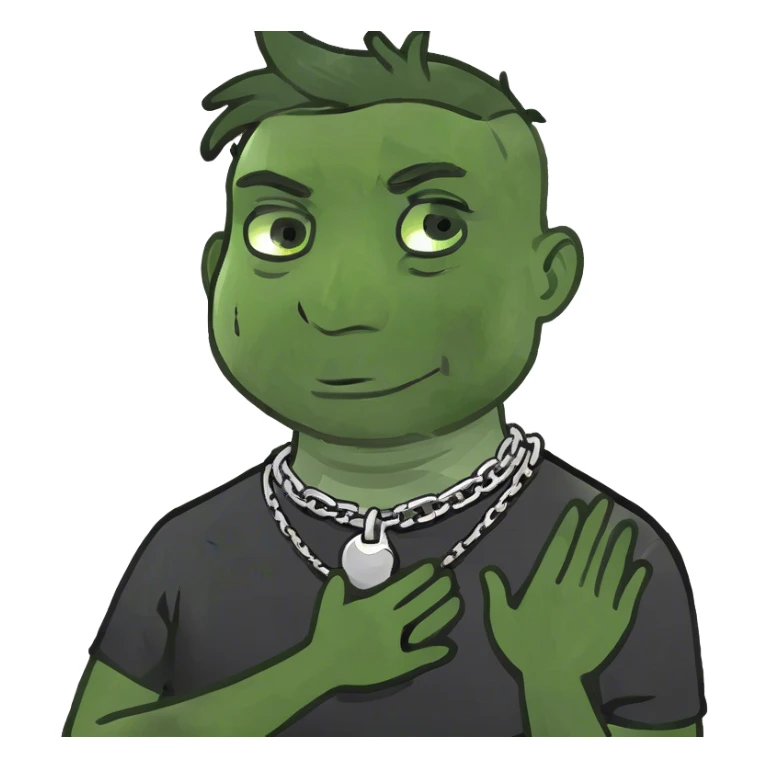 person with hands around neck sticker