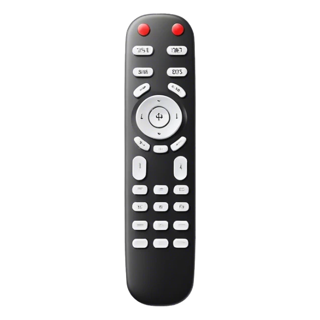 Black tv remote control sticker