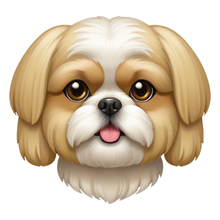 shih tzu dog with blonde fur  sticker
