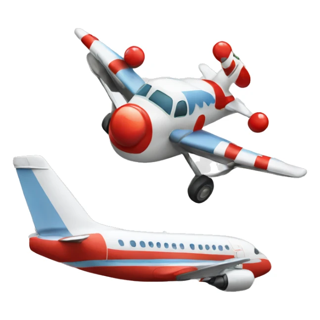 an airplane with a clown sticker