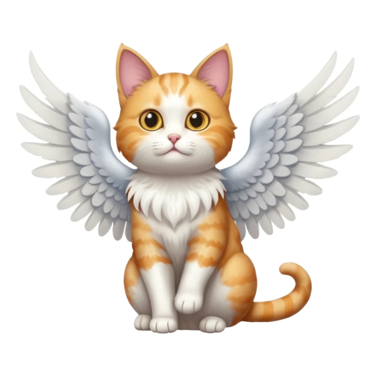 Flying cat sticker