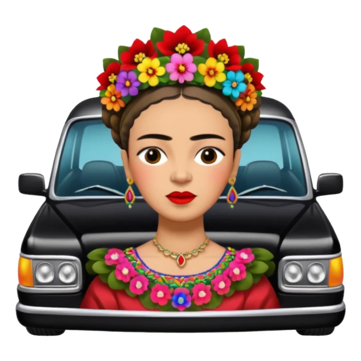 Frida Kahlo in limousine  sticker