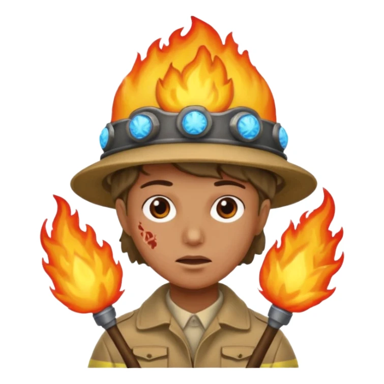 Brain with fire describe passion explorer person sticker