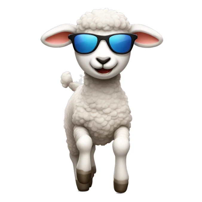 Lamb wearing sunglasses dancing sticker