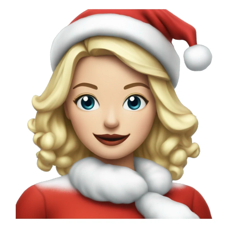 Margot Robbie as santa claus sticker