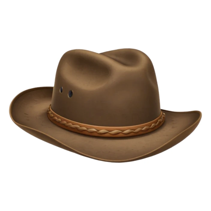 cloth cowboy hat, not knitted. sticker