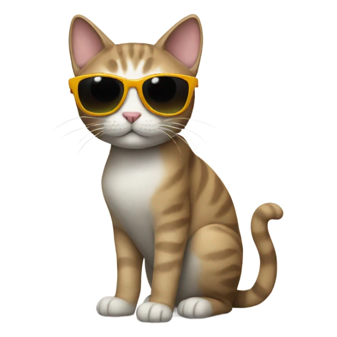 Cat with sunglasses sticker