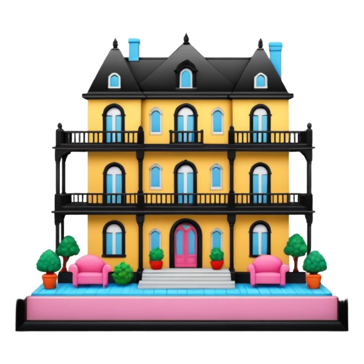 open doll mansion sticker
