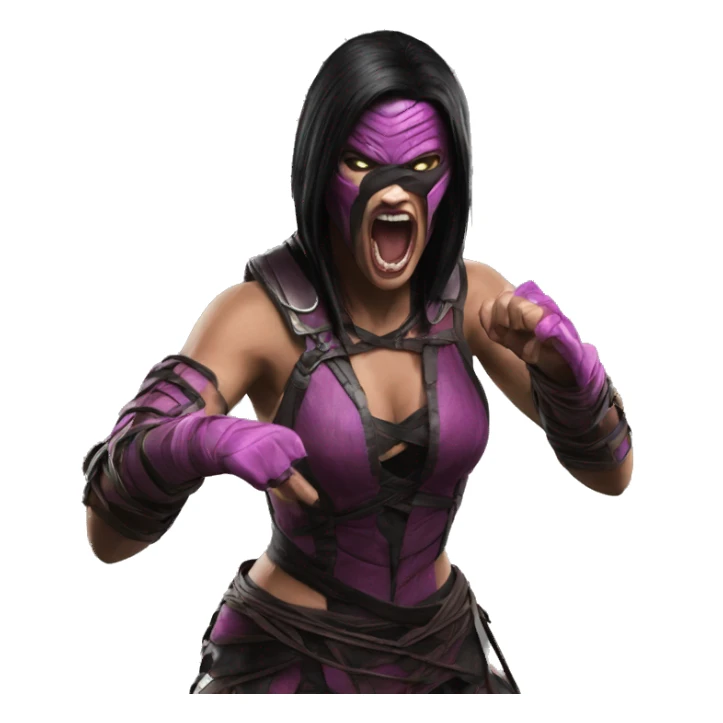 frightened Mileena Mortal Kombat X sticker