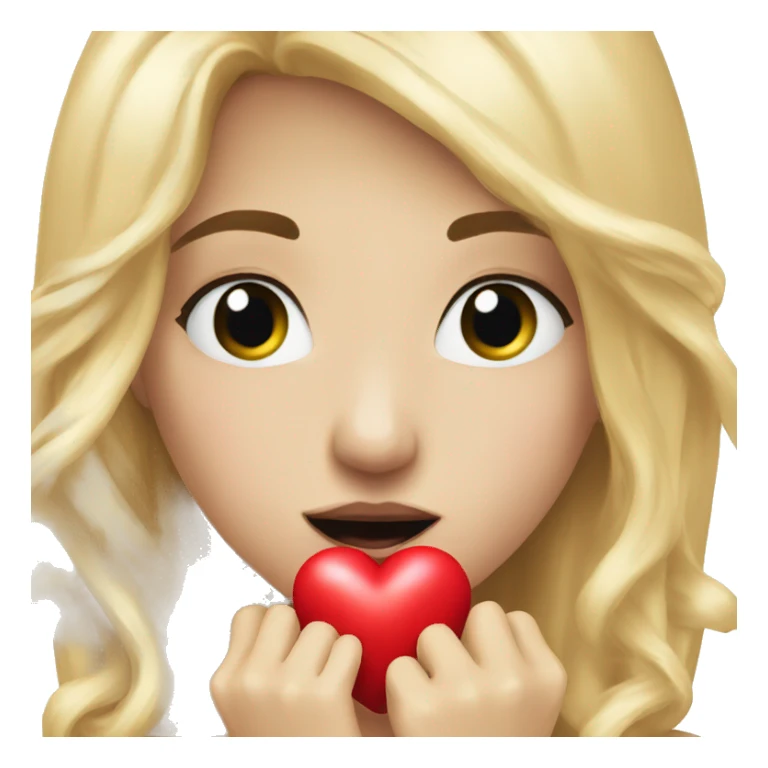 blondes send kisses heart  sticker