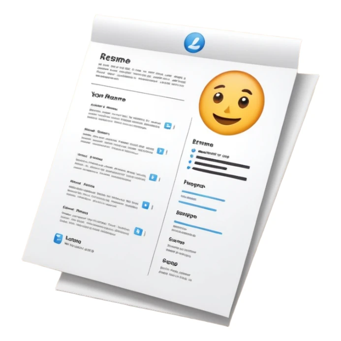 resume on paper sticker