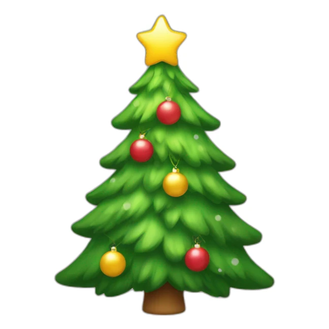 christmas tree kawaii sticker