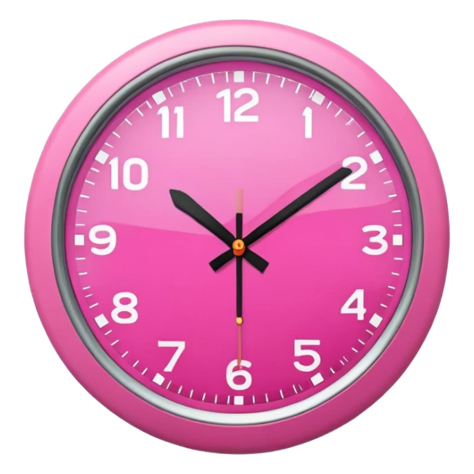 pink clock sticker