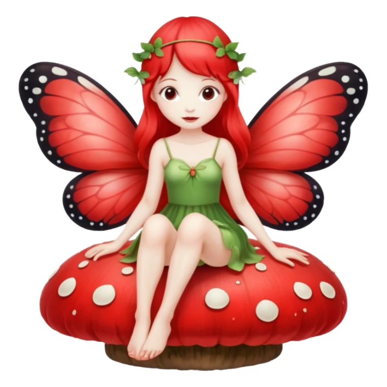 Fairy sitting on mushroom sticker